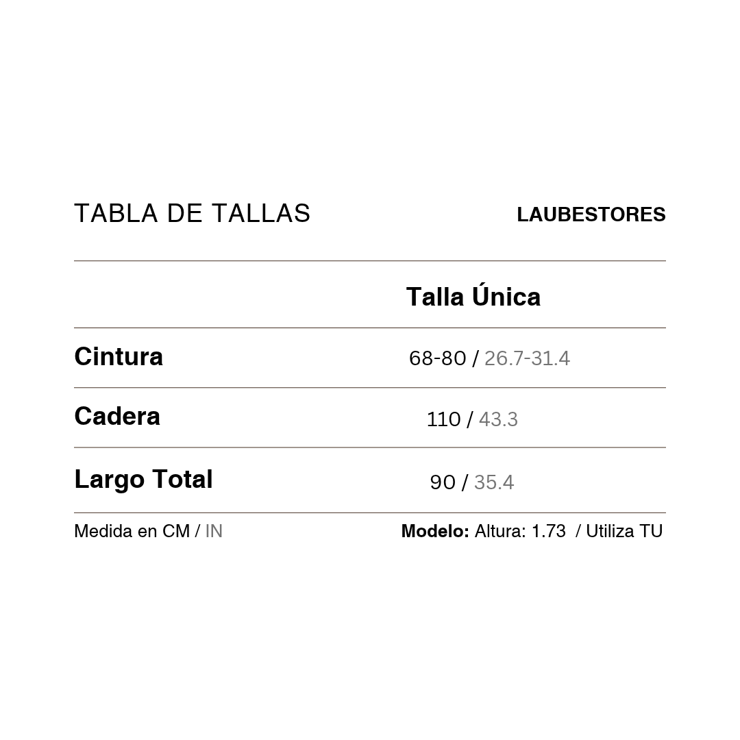 Tabla de tallas