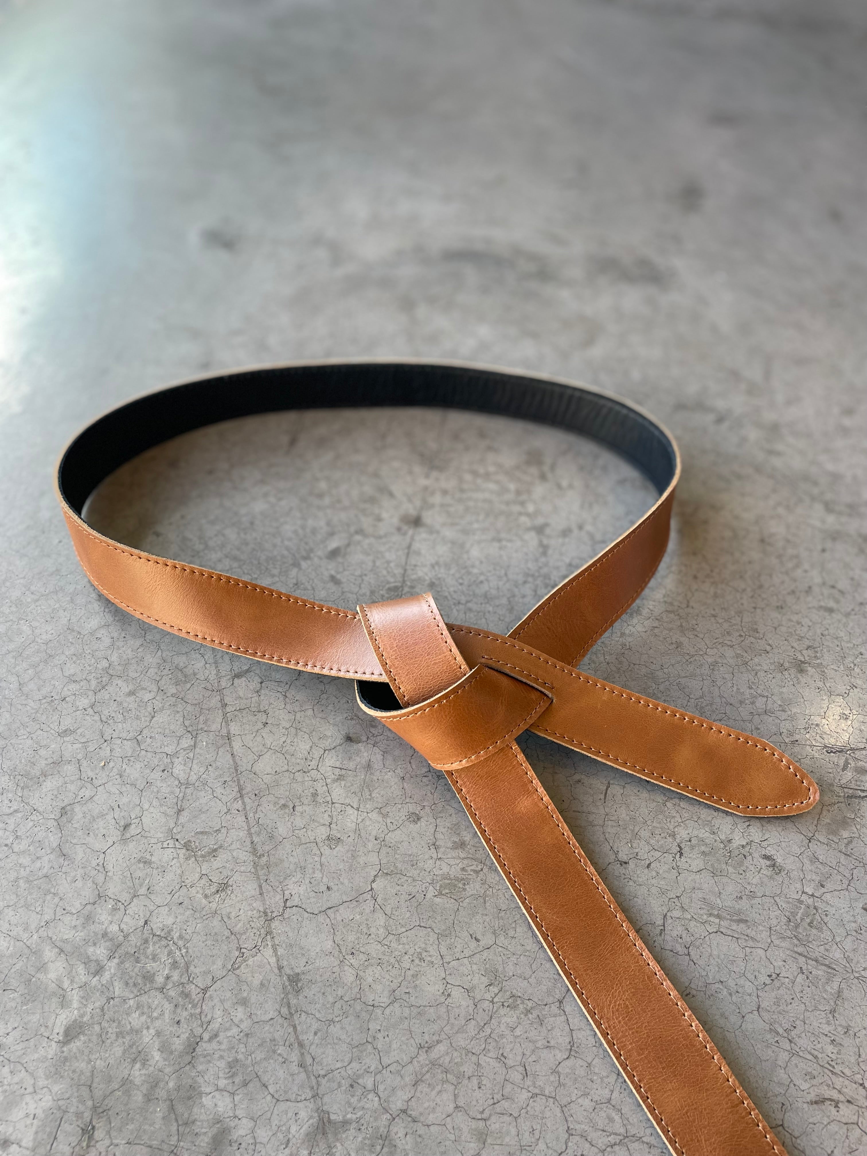 Cinturón Reversible Narcisse Camel-Negro 100% Cuero