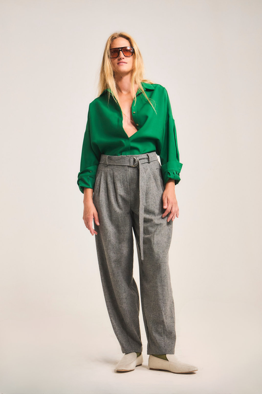 Pantalón Donna Lana Gris