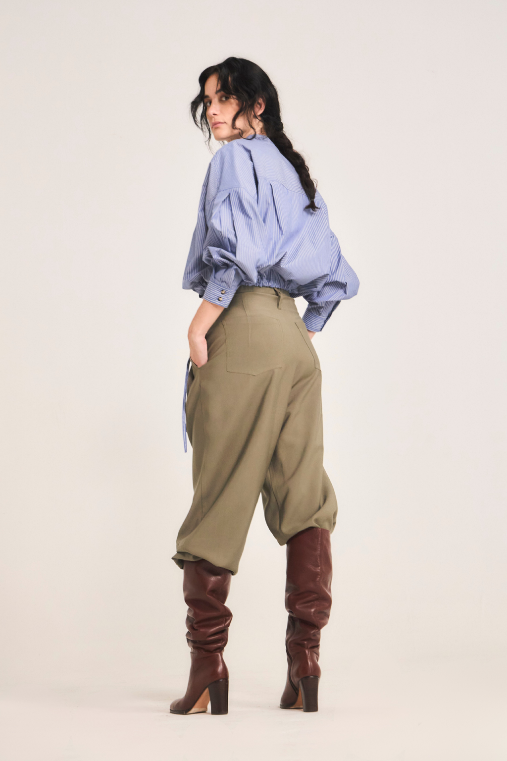 Chaine Cupro Green Trousers