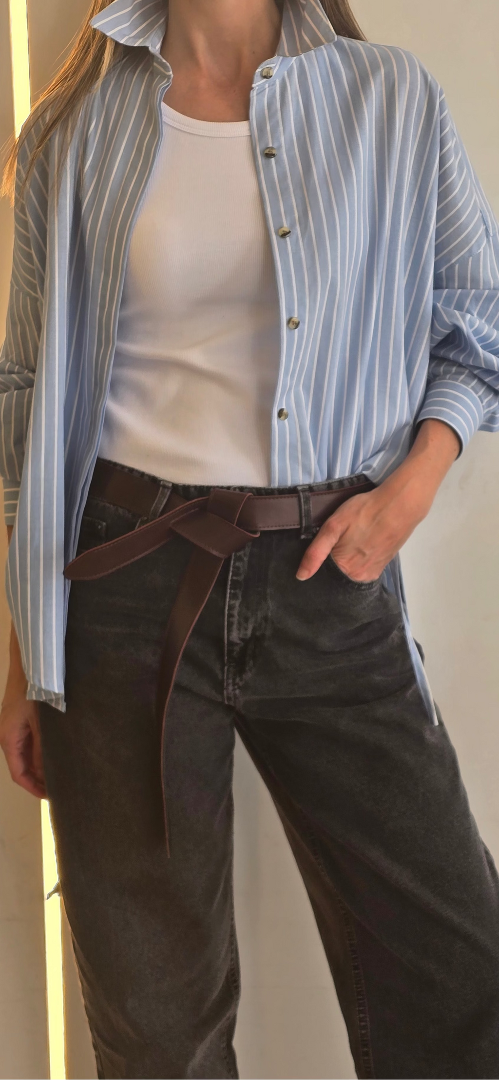Cinturón Reversible Narcisse Café-Negro 100% Cuero