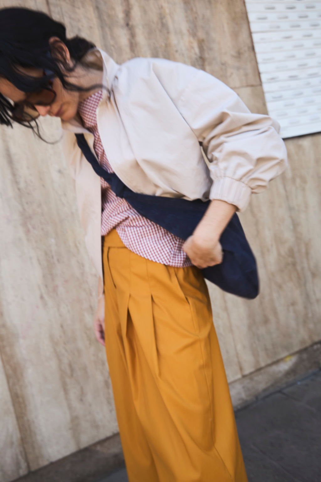 Cartera Brume Gamuza Azul Marino