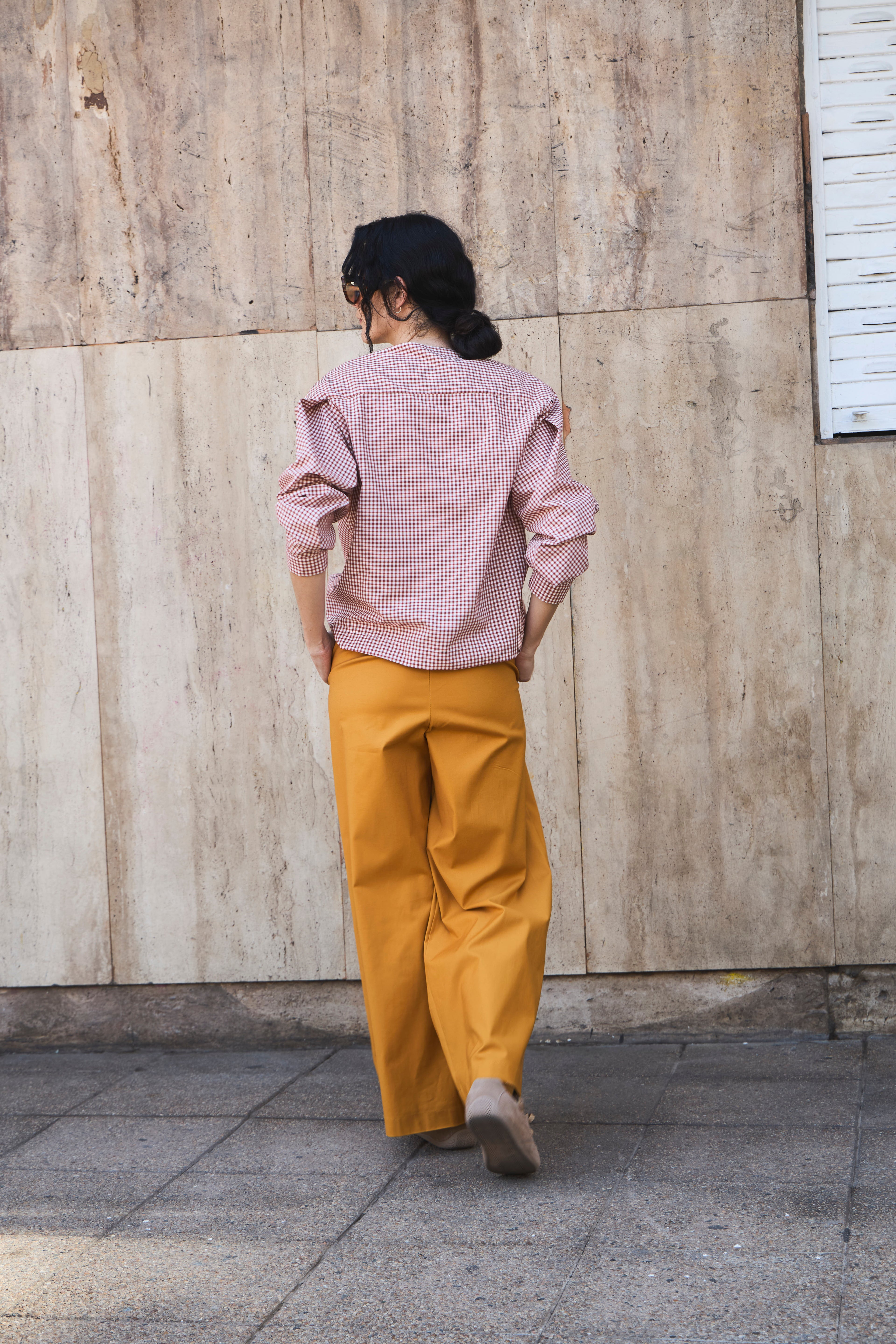 Blusa Ancrage Cuadrillé Terracota