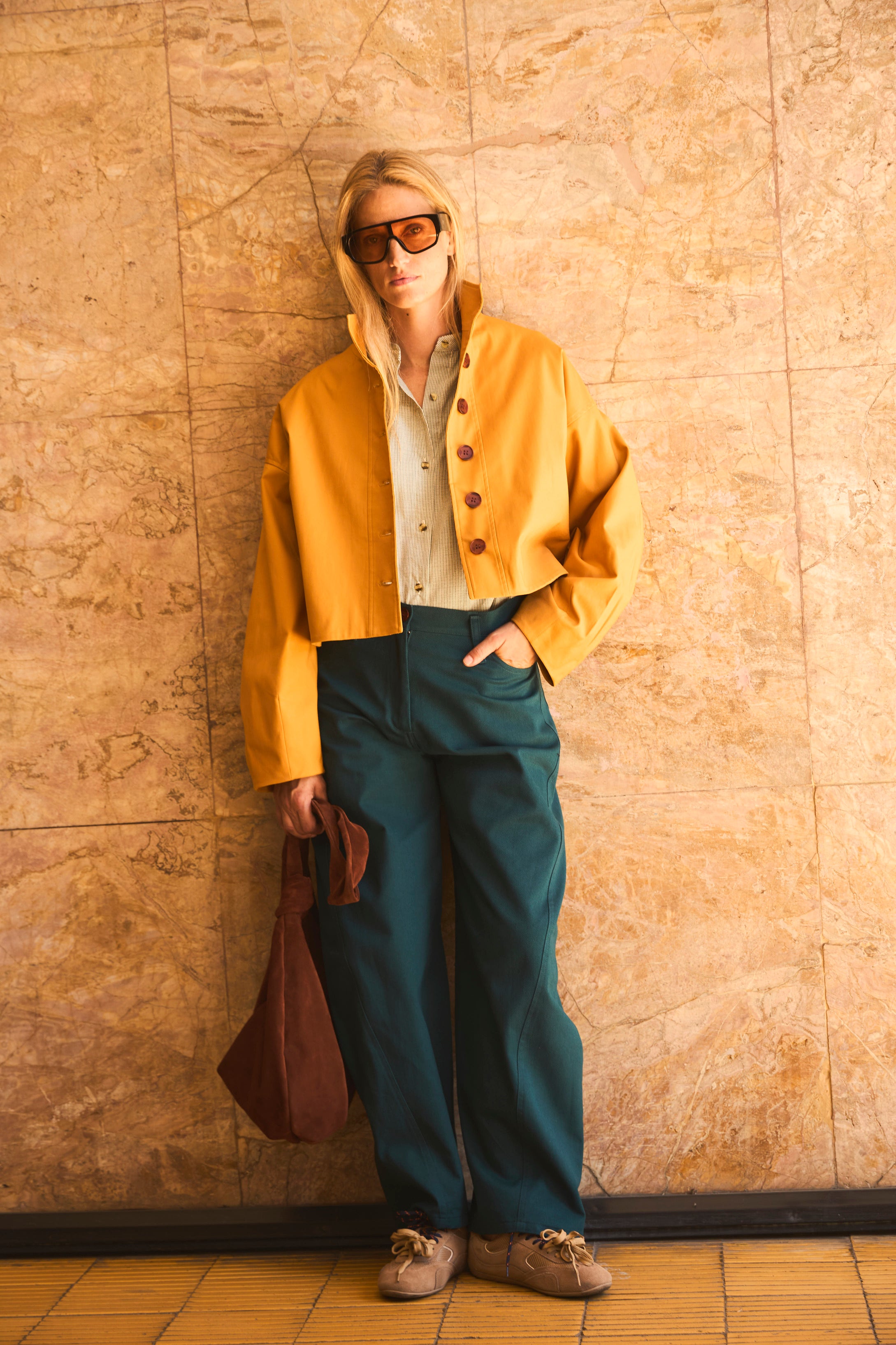 Chaqueta Prunelliere Algodón Mostaza