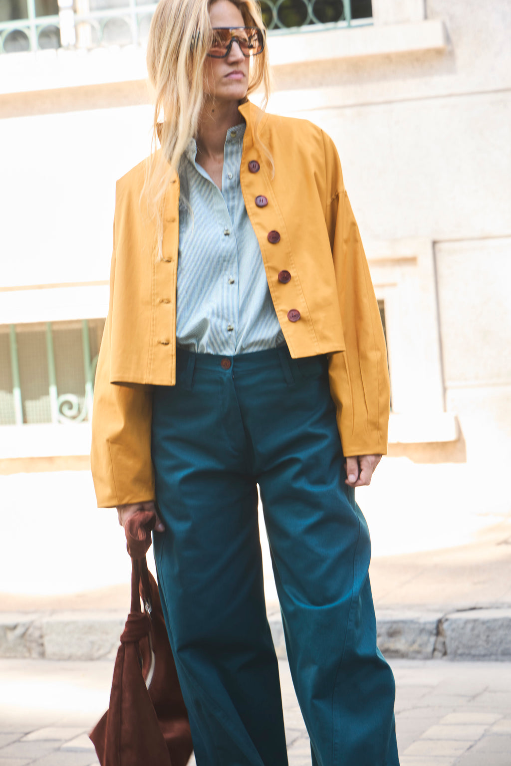 Chaqueta Prunelliere Algodón Mostaza