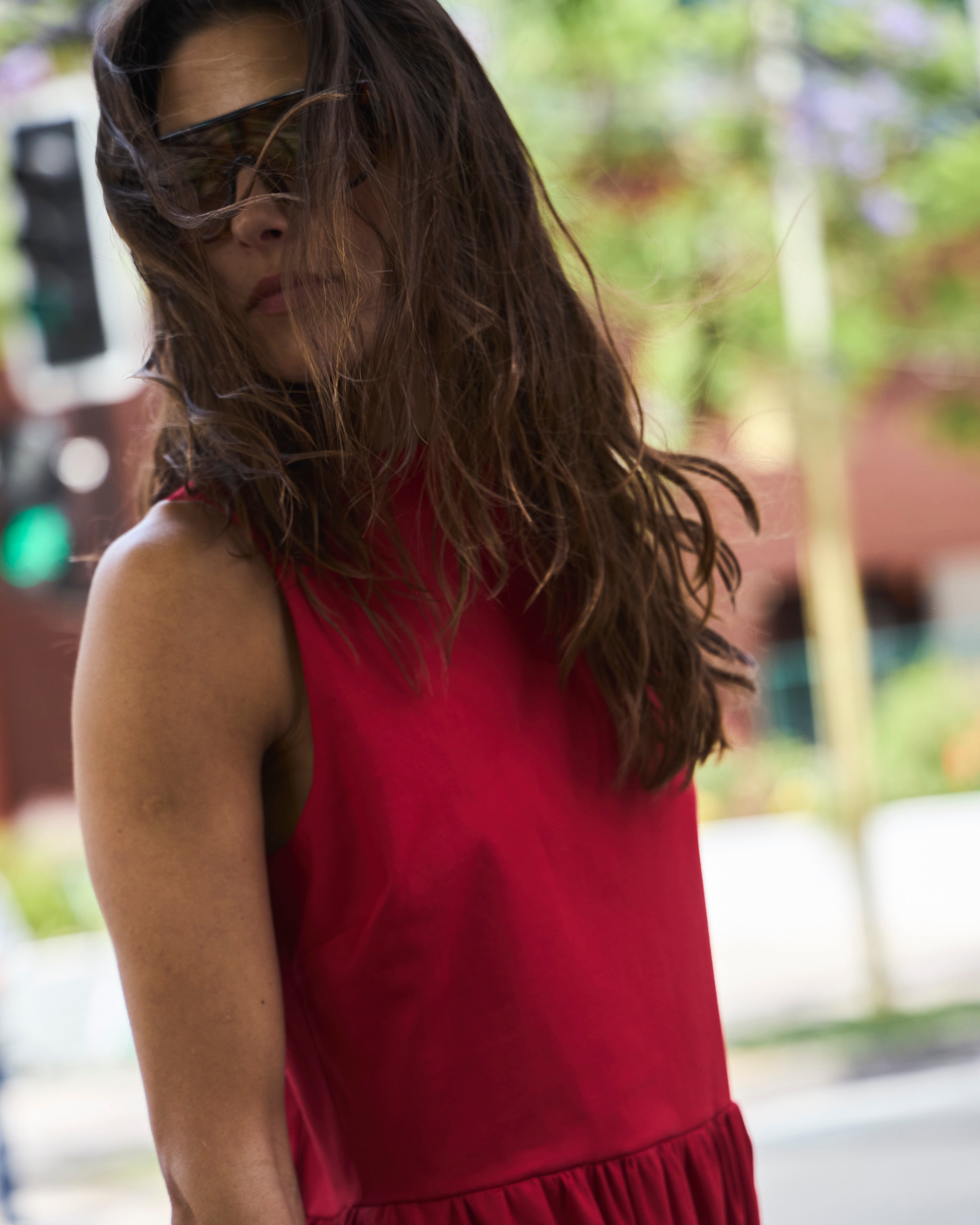 Vestido Clair Algodón Rojo