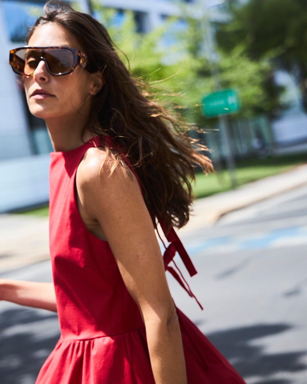 Vestido Clair Algodón Rojo