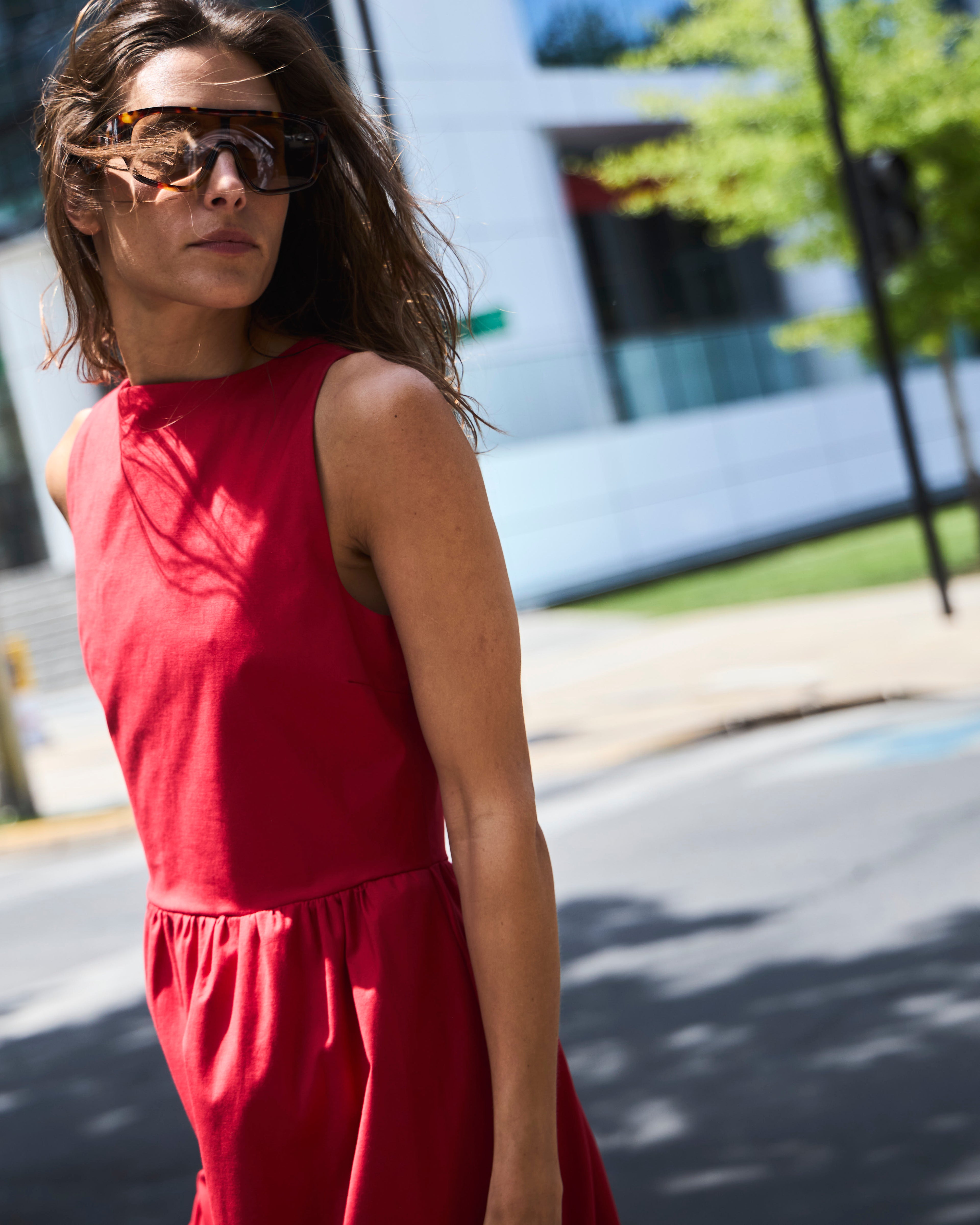 Vestido Clair Algodón Rojo
