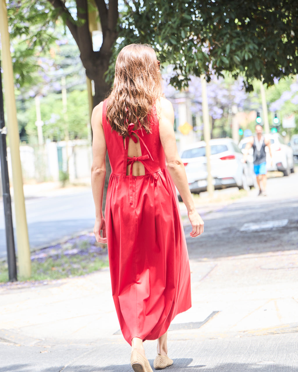 Vestido Clair Algodón Rojo
