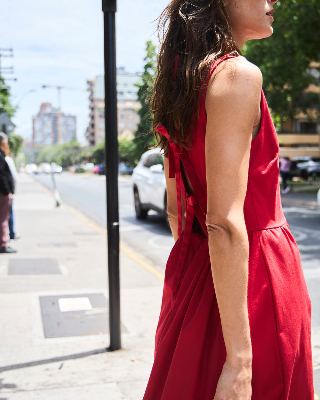 Vestido Clair Algodón Rojo