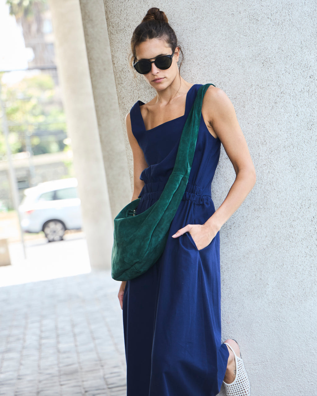 Vestido Chou Lino Azul