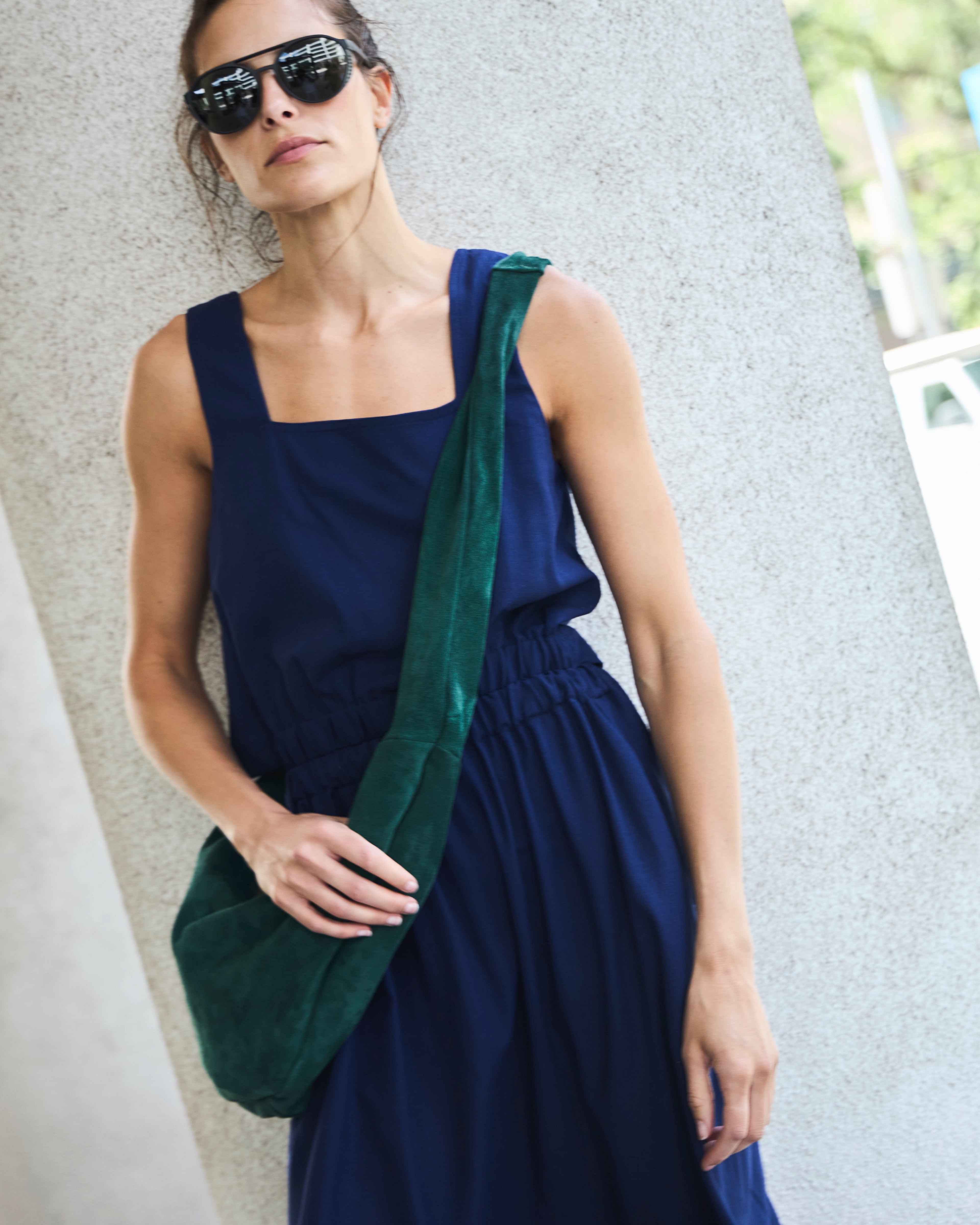 Vestido Chou Lino Azul