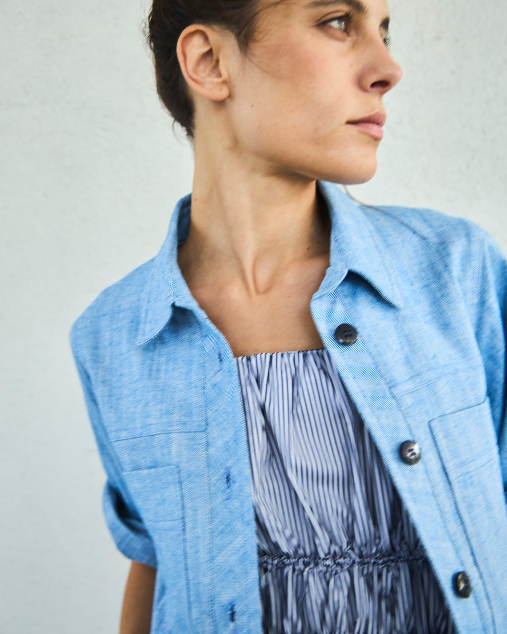 Vestido Rotterdam Listado Azul