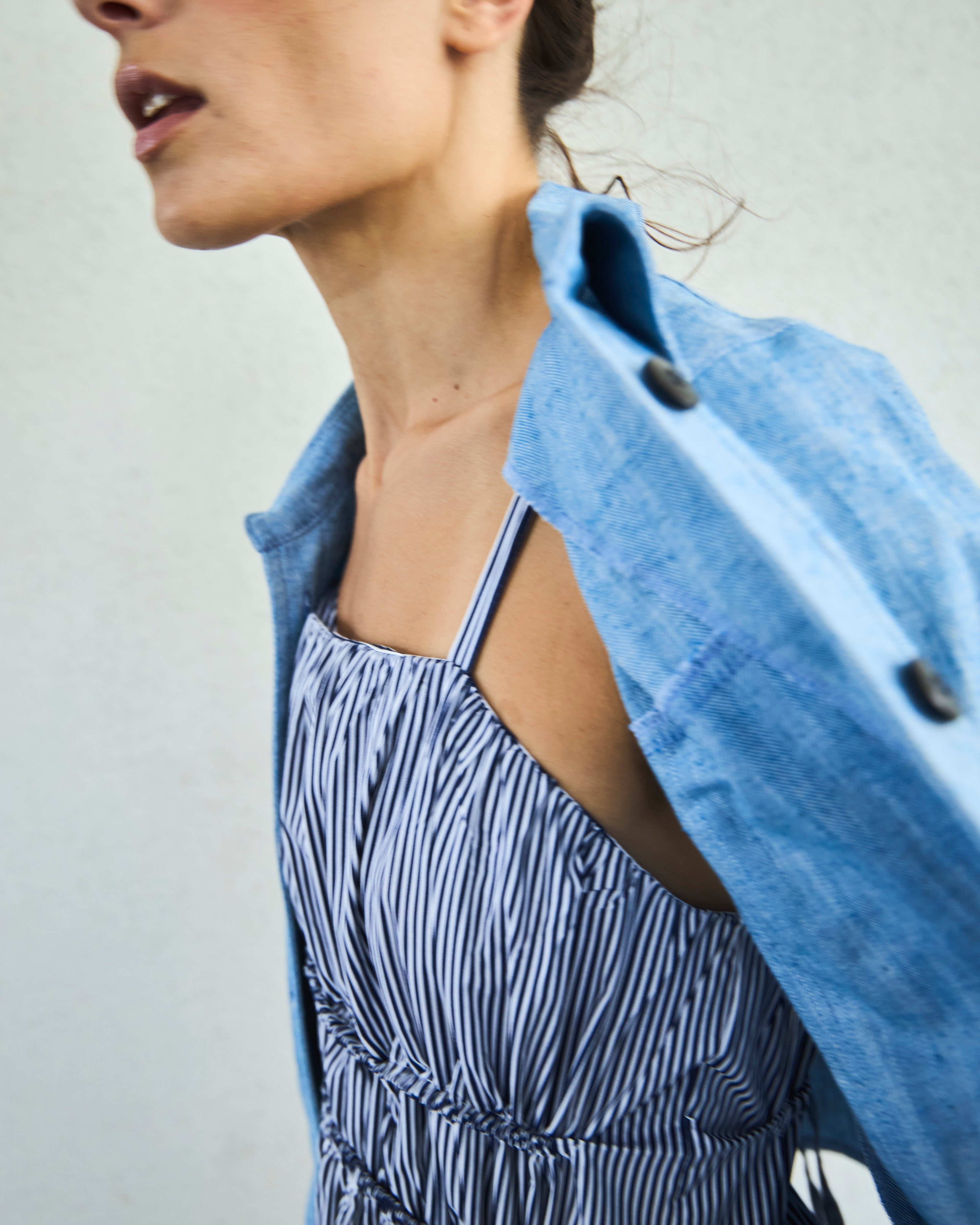 Vestido Rotterdam Listado Azul