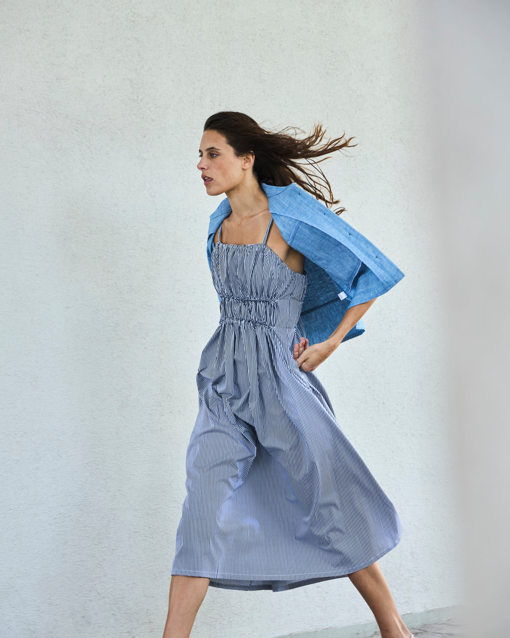 Vestido Rotterdam Listado Azul