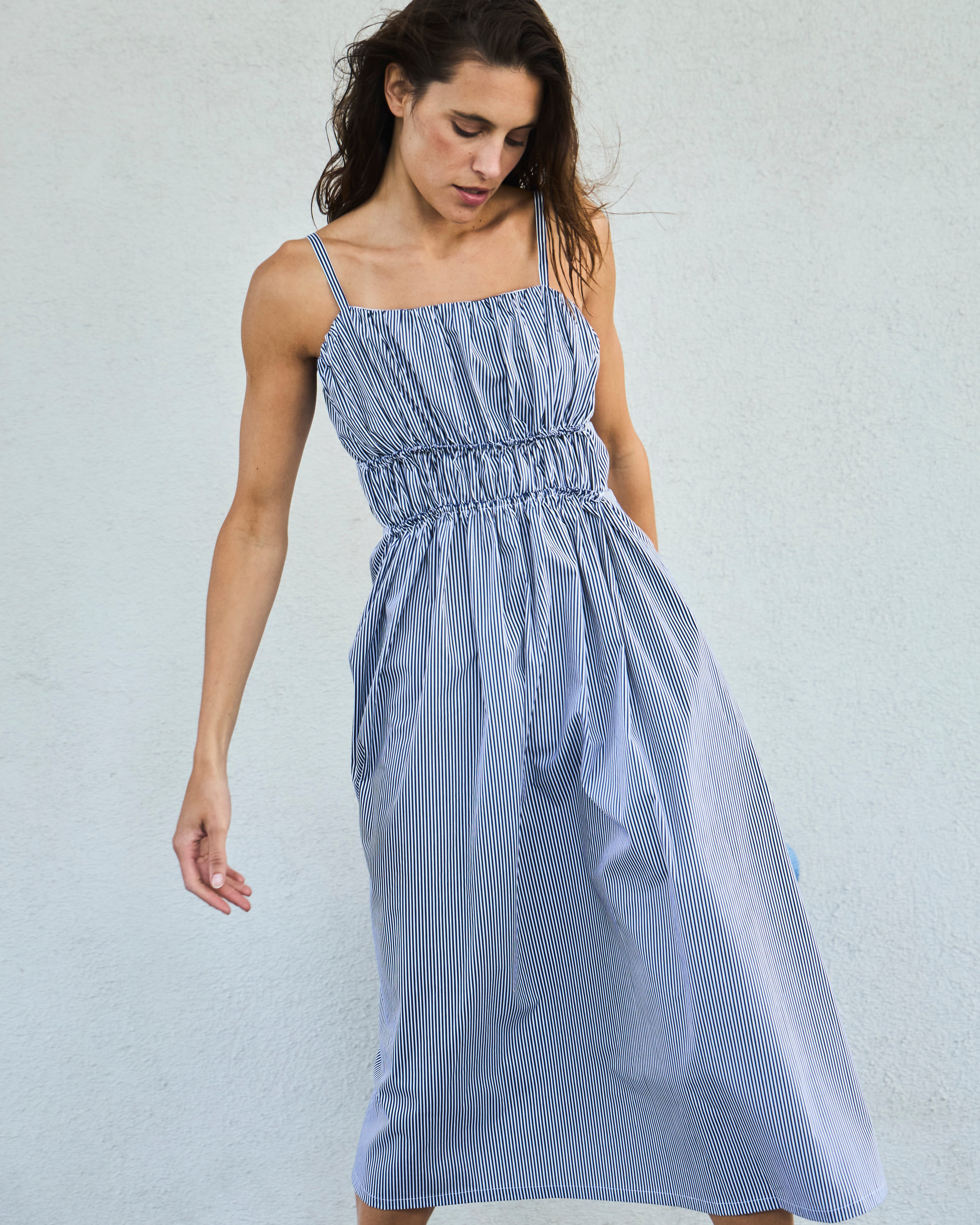 Vestido Rotterdam Listado Azul