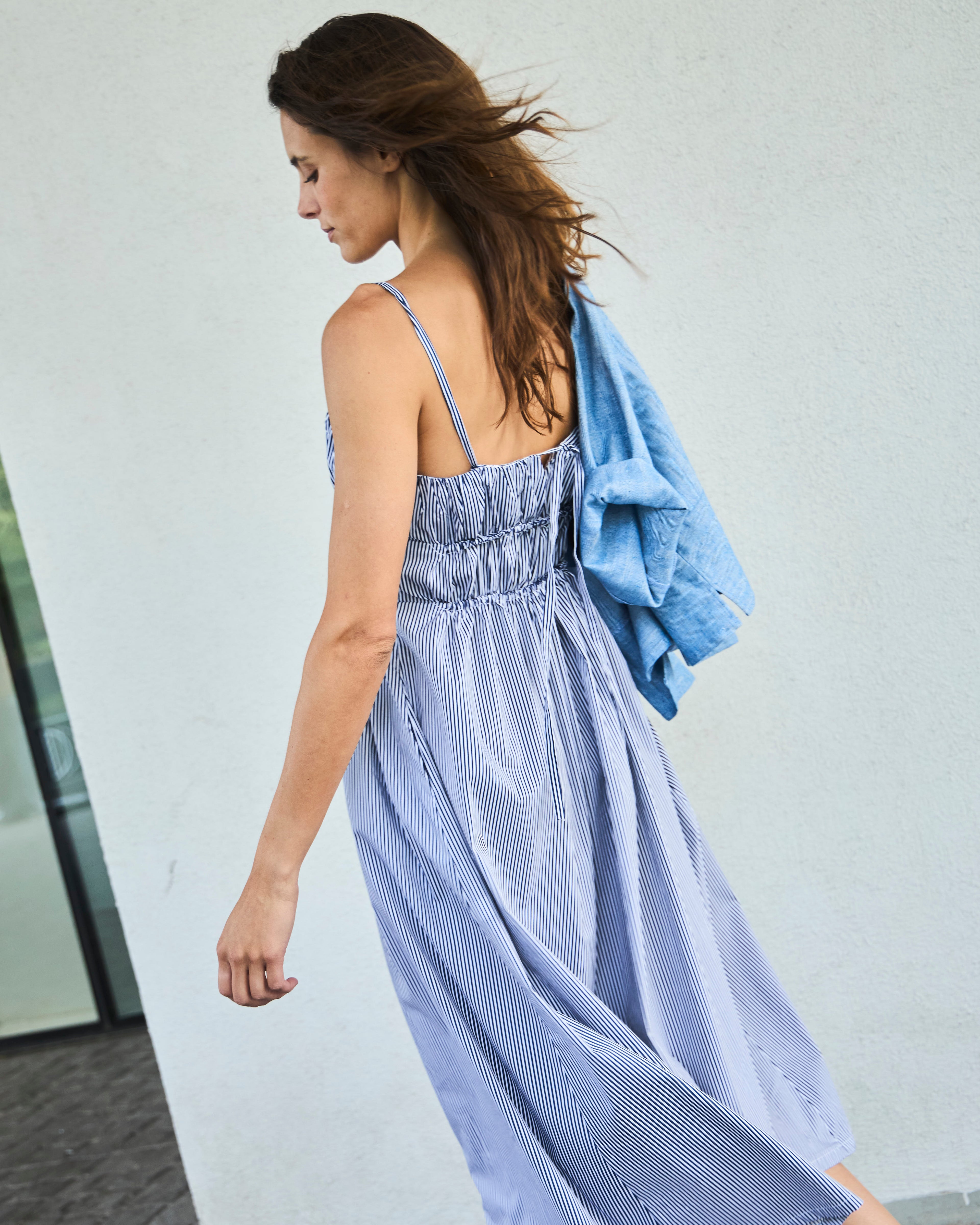 Vestido Rotterdam Listado Azul