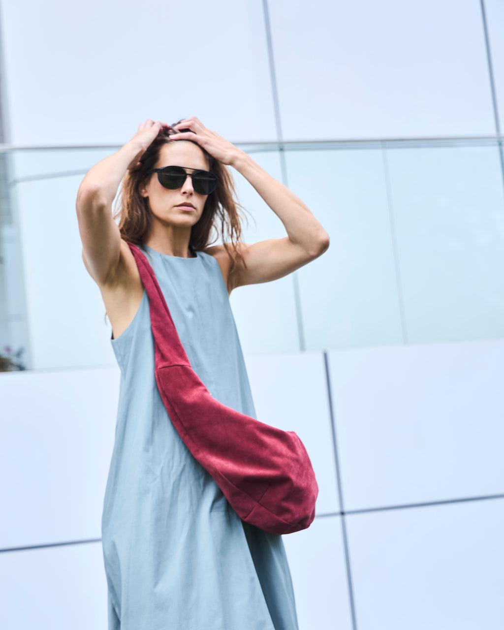 Cartera Cruzada Courbe 100% Reno Guinda