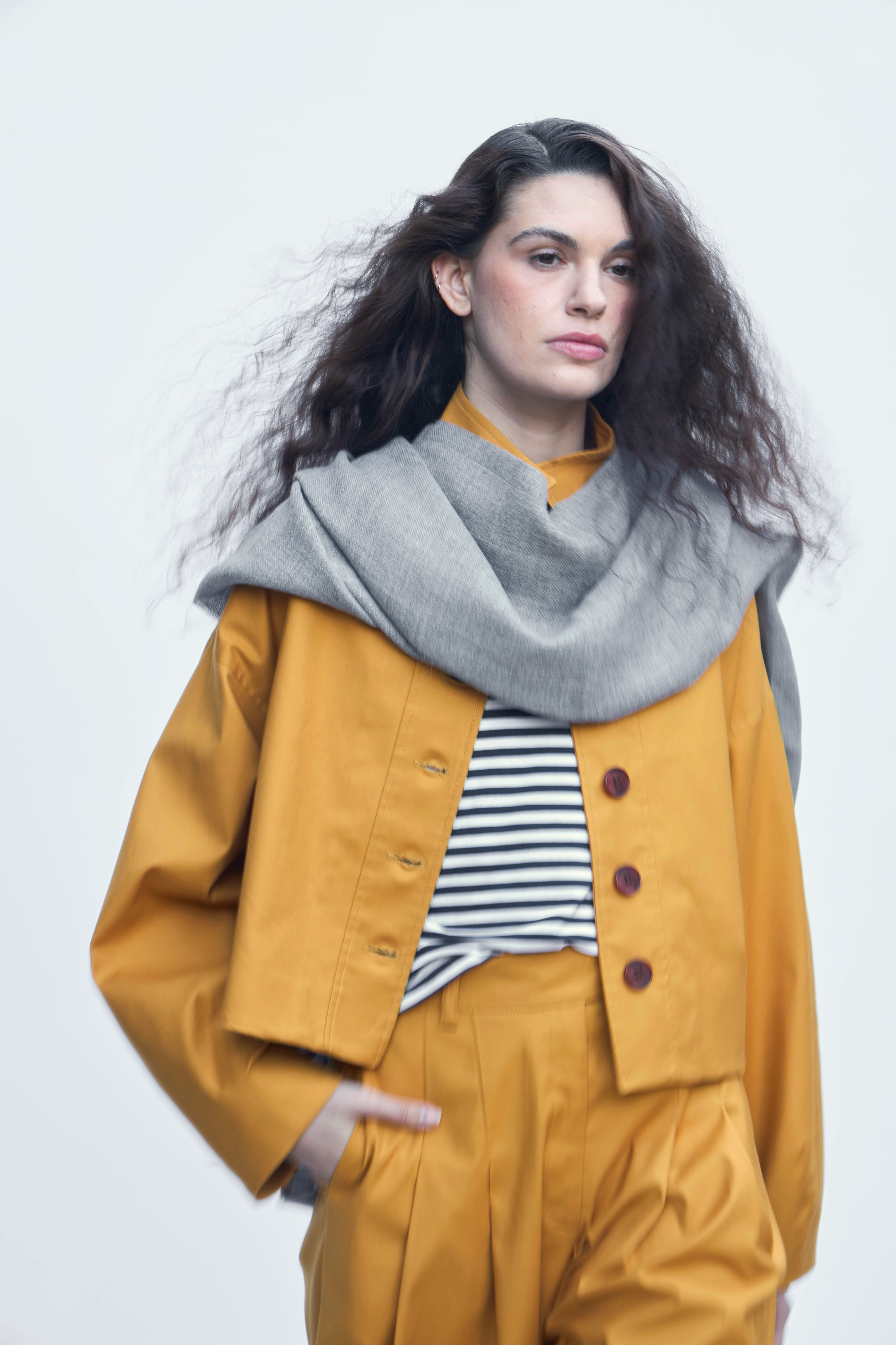Bufanda Lavande 100% Baby Alpaca Gris Claro
