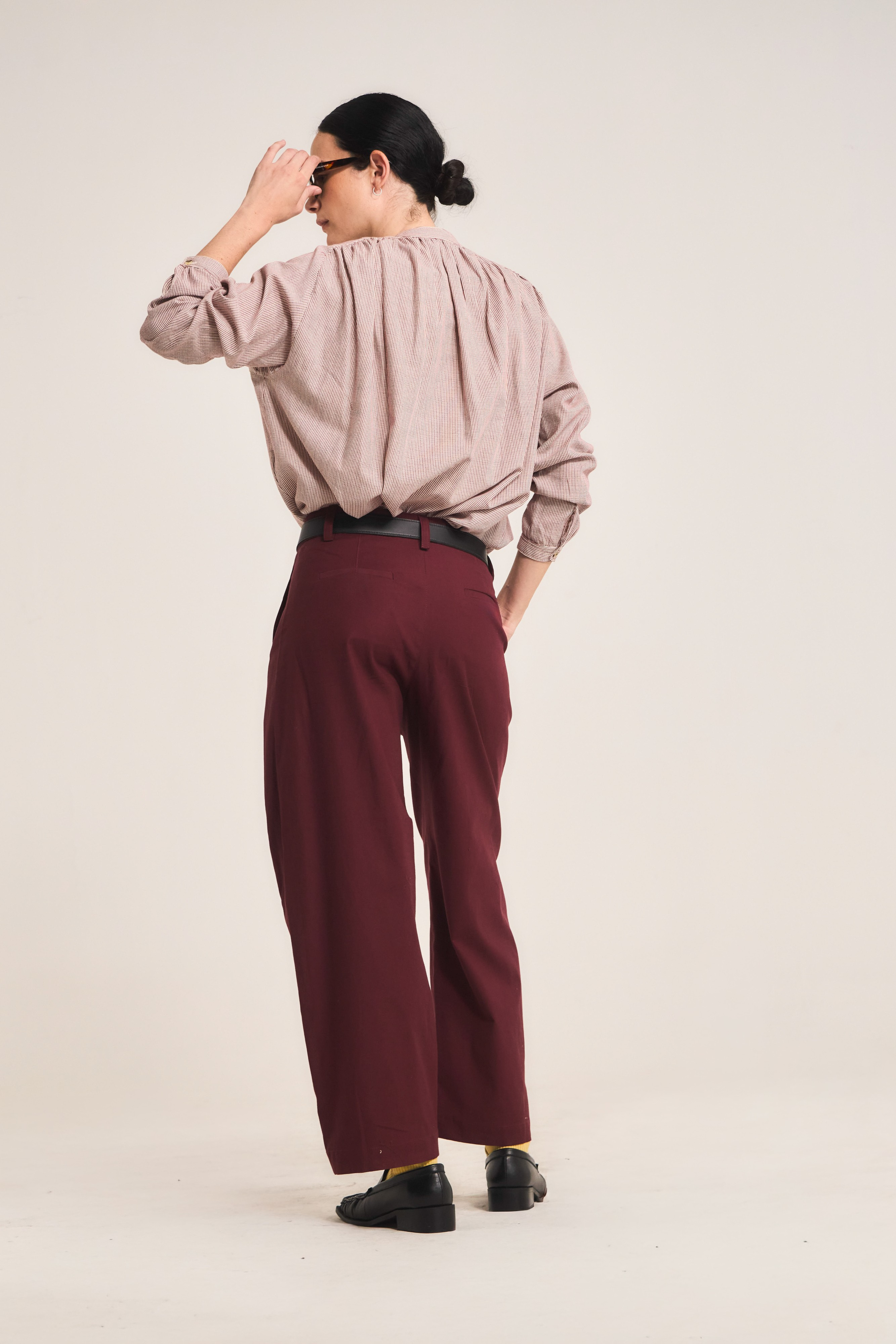 Pantalón Eveille 100% Algodón Burdeo
