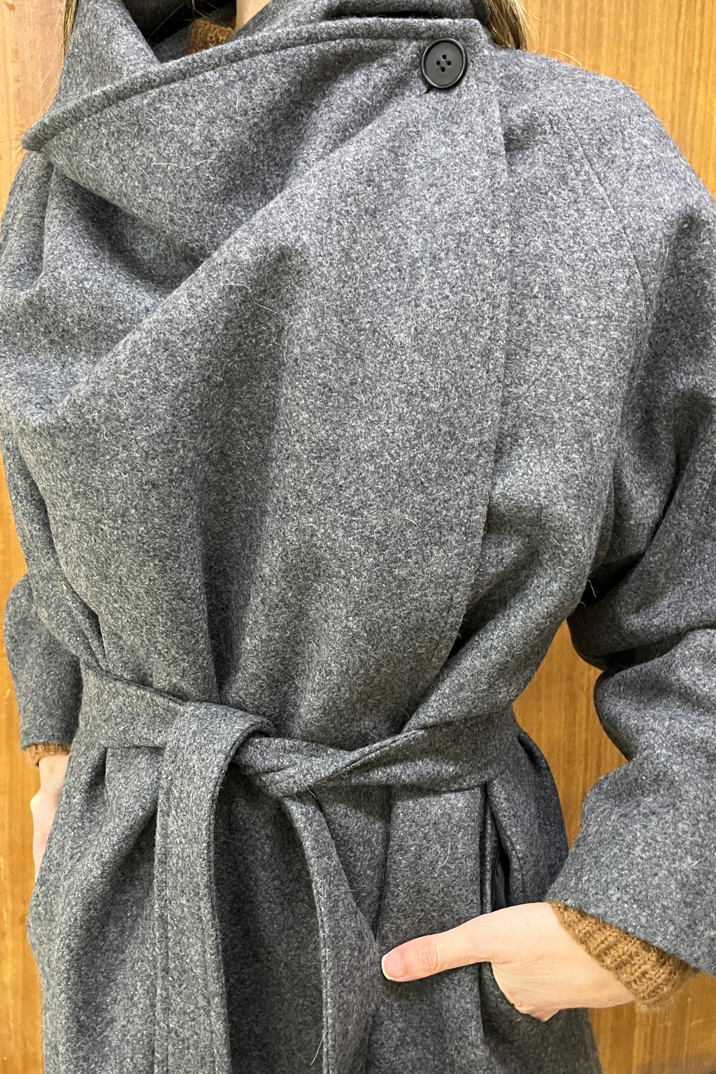 Abrigo Horizon 100% Lana Gris