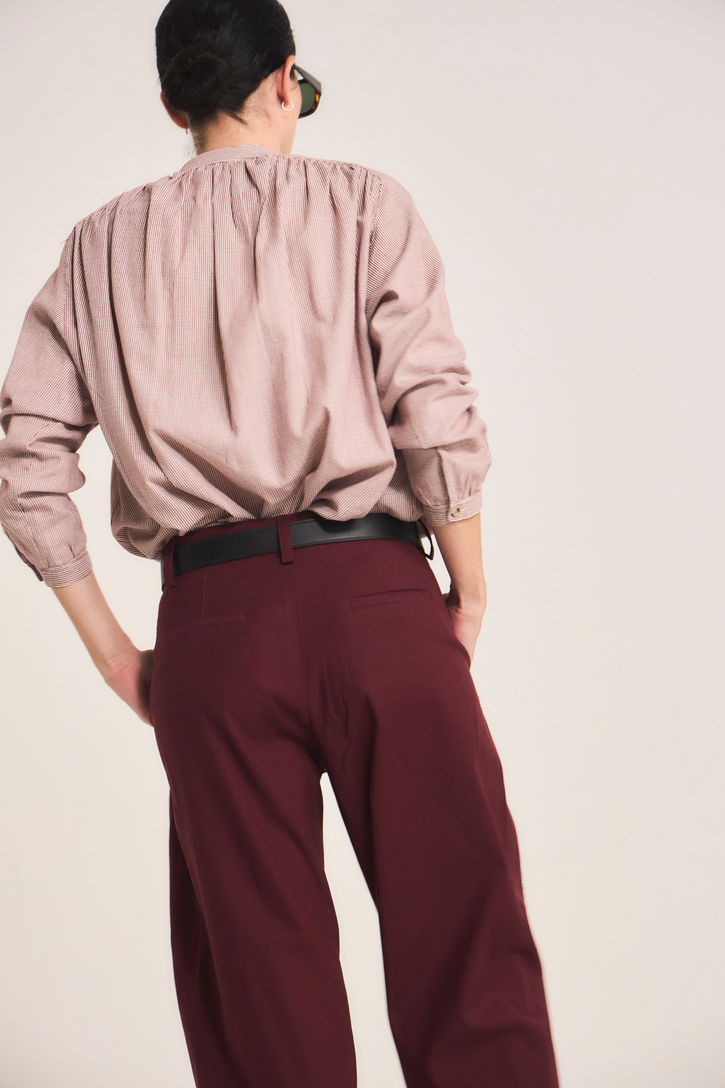 Pantalón Eveille 100% Algodón Burdeo