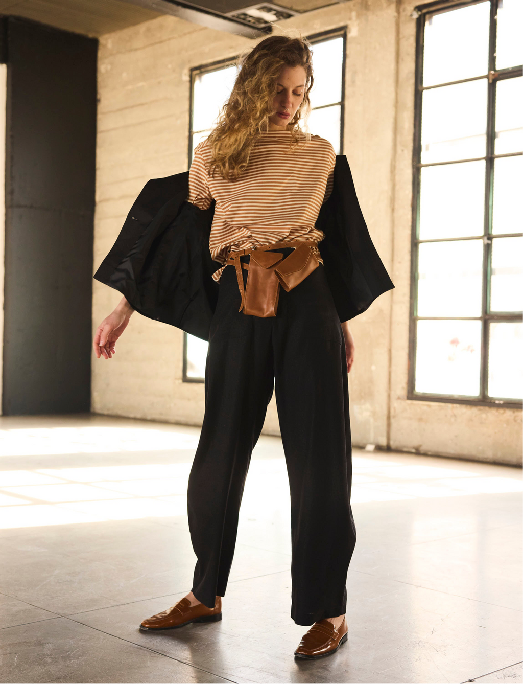 Blazer Medio Soleil 100% Algodón Negro