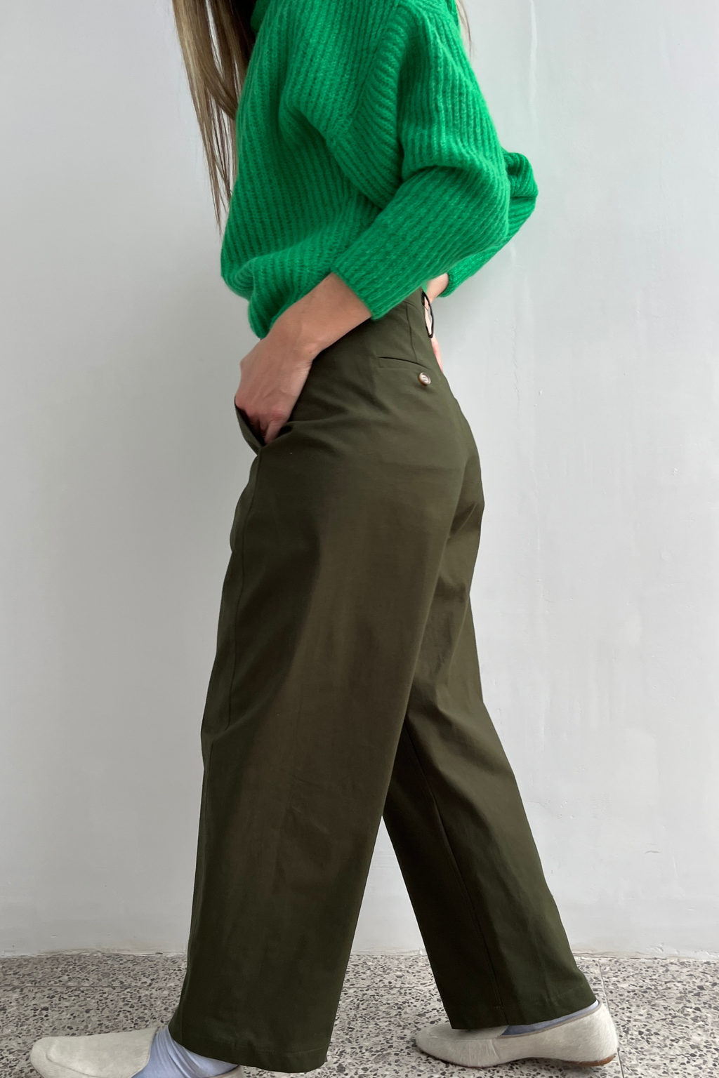 Pantalón Eveille Gabardina Verde