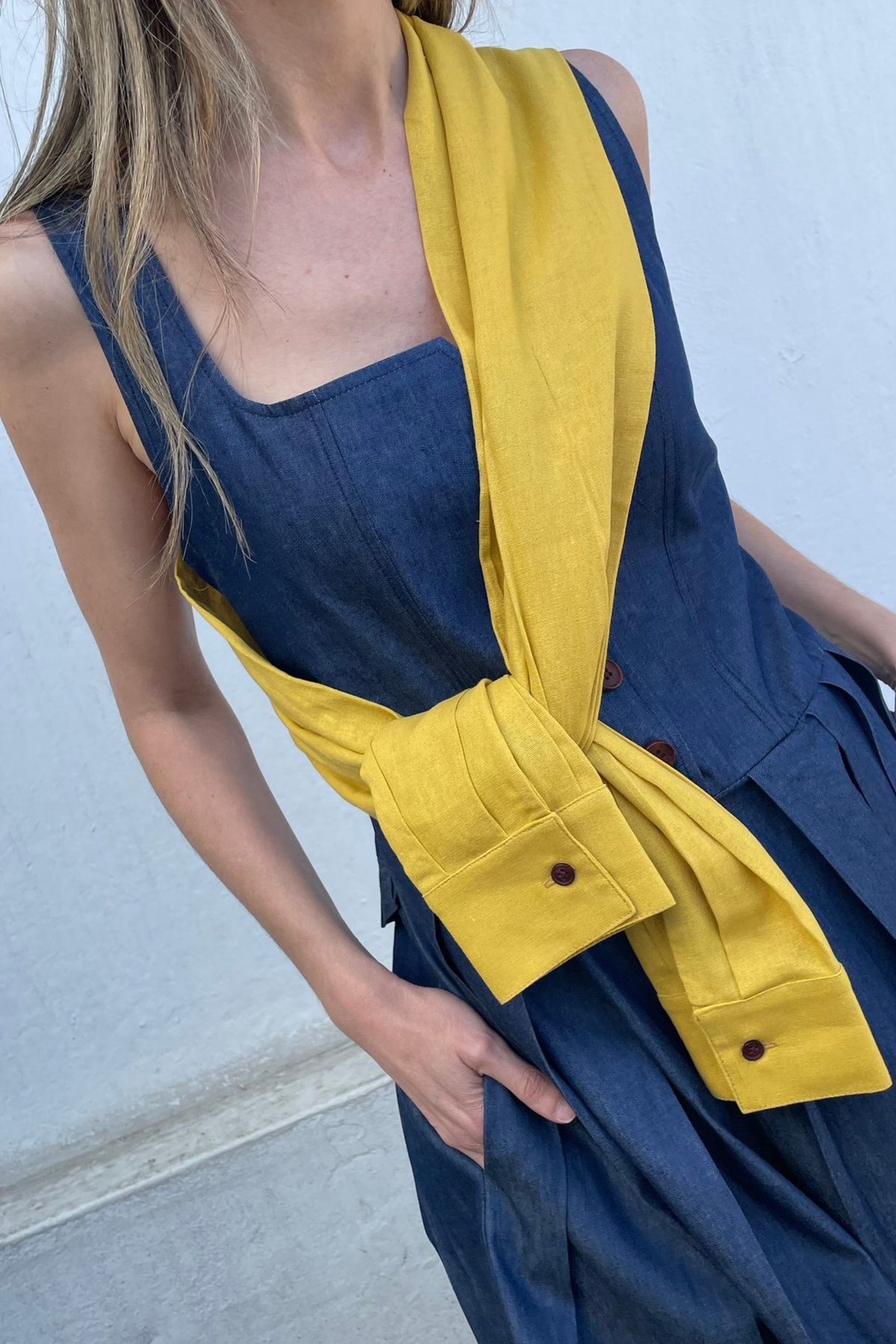 Cinturón Desaté Lino Amarillo
