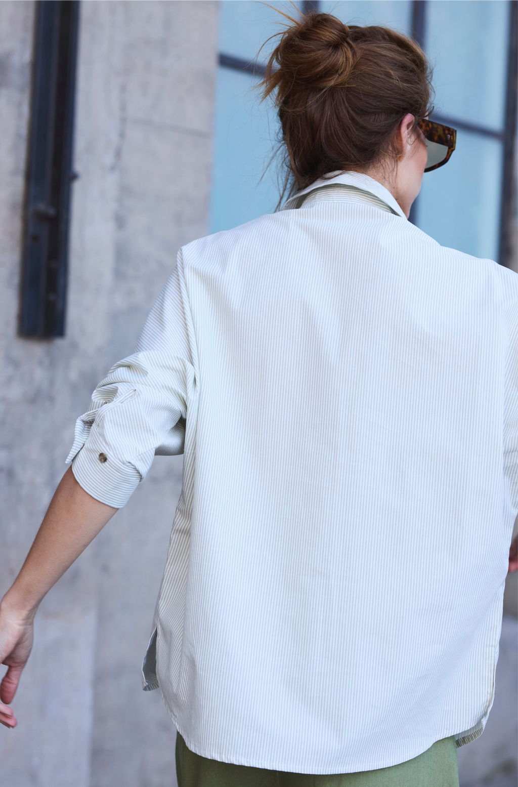 Blusa Cuscute Listada Verde