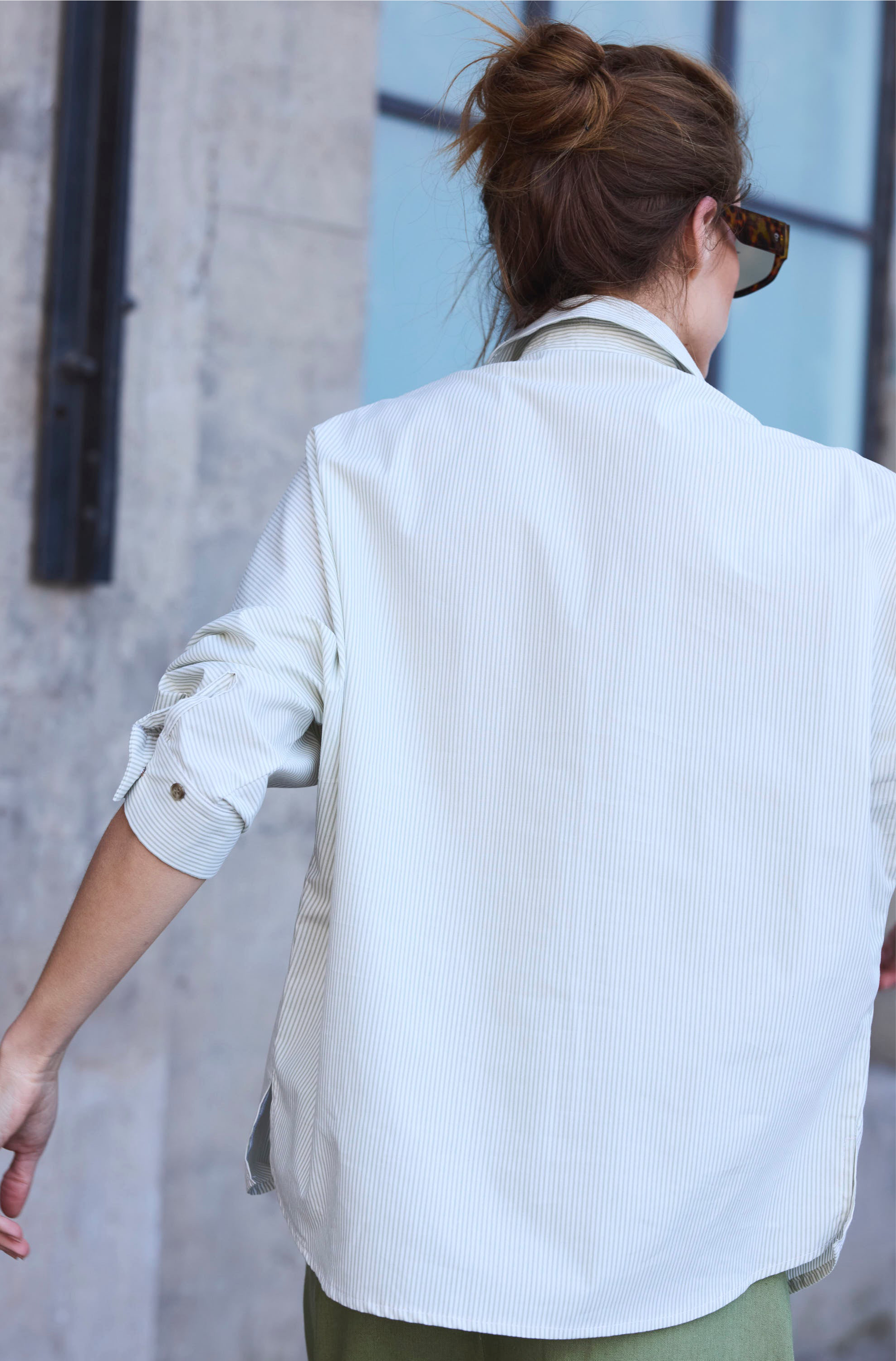 Blusa Cuscute Listada Verde