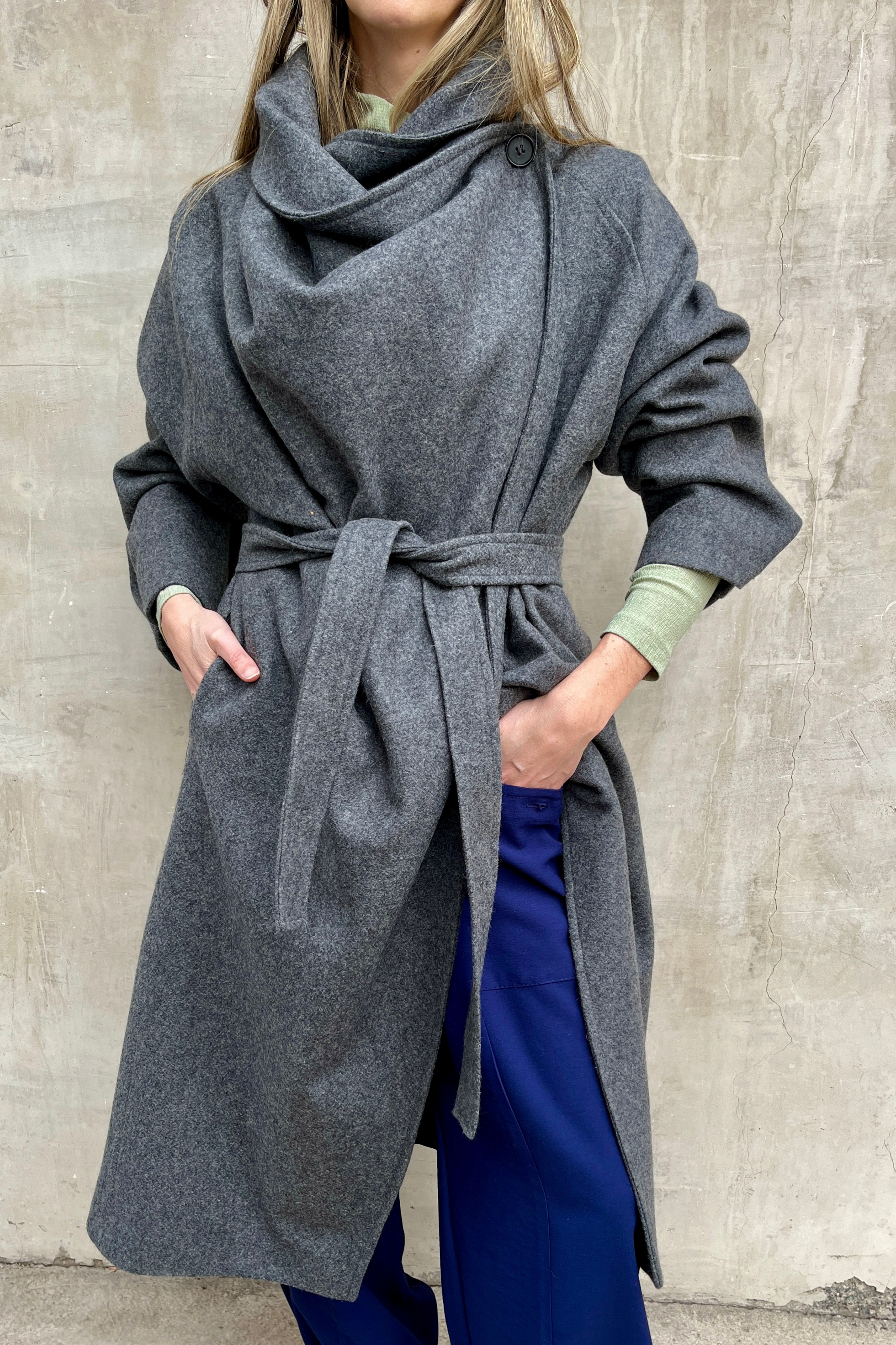 Abrigo Horizon 100% Lana Gris