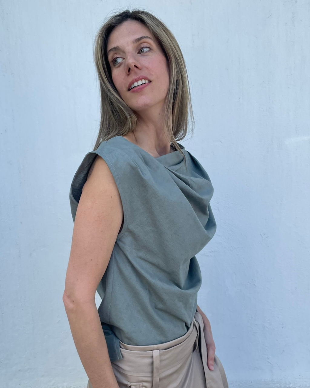 Top Falaise Algodón Verde