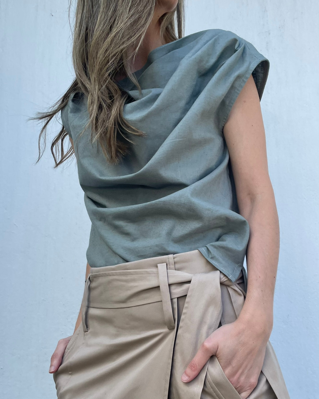 Top Falaise Algodón Verde
