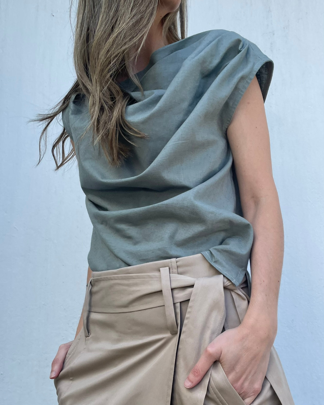 Top Falaise Algodón Verde