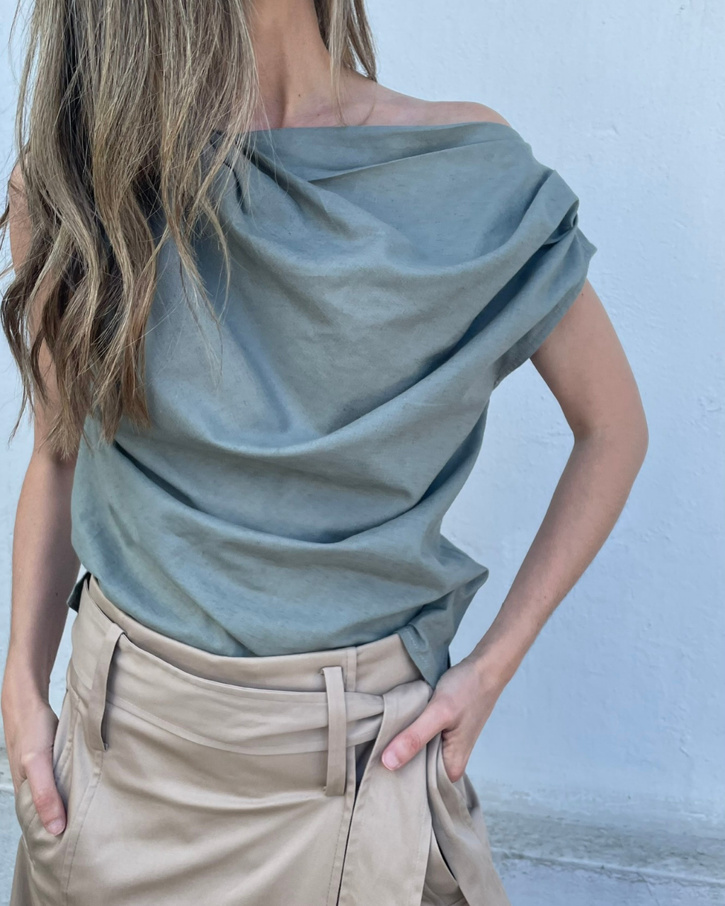 Top Falaise Algodón Verde