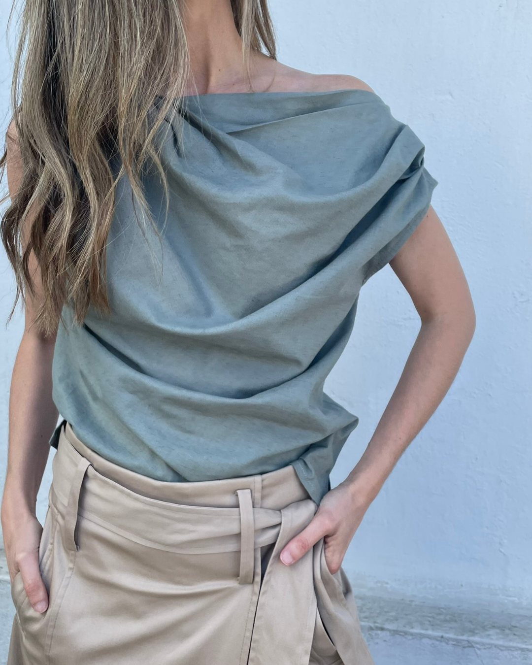 Top Falaise Algodón Verde