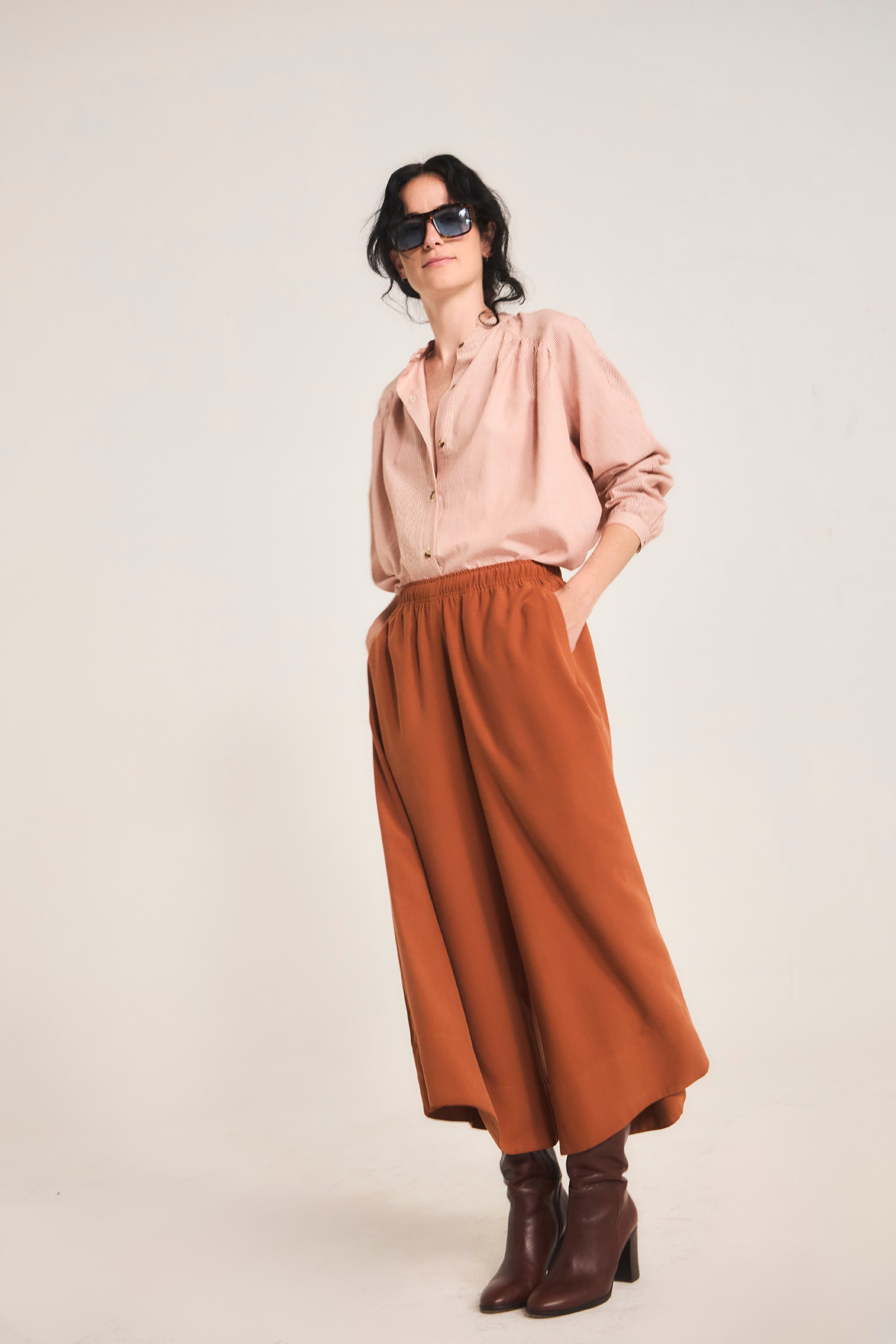 Pantalón Fonce Cupro Brick