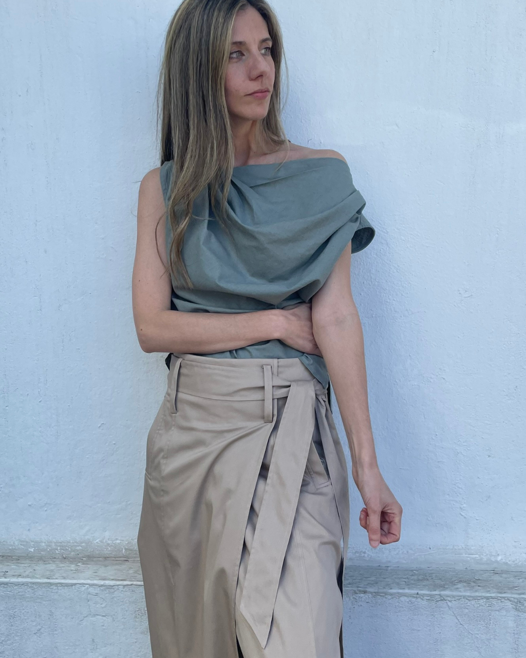 Top Falaise Algodón Verde