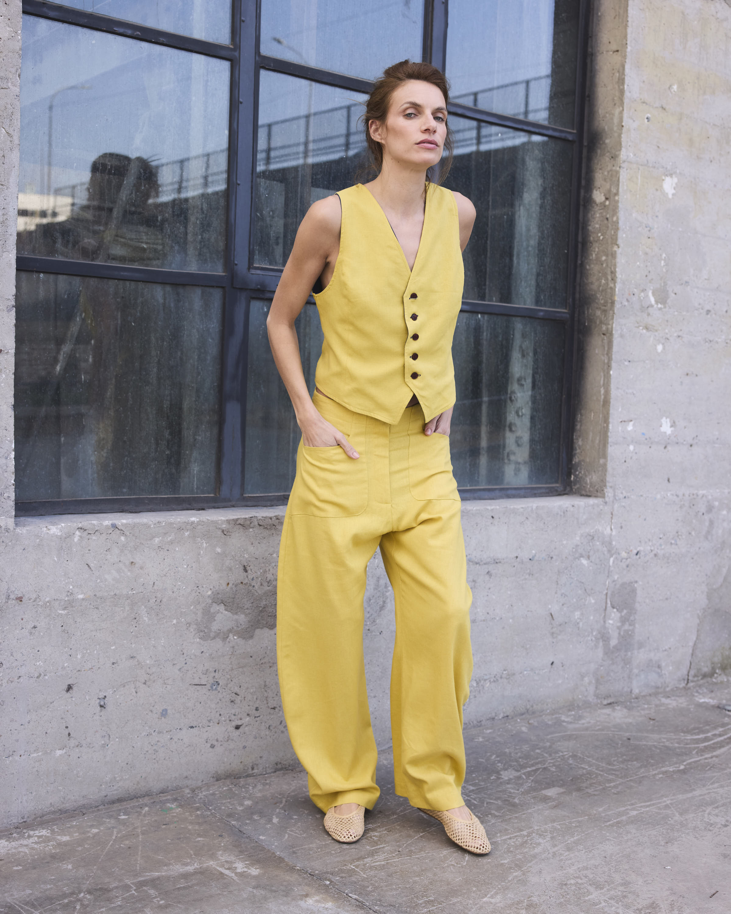 Gilet Reversible Victoire Lino Azul / Lima