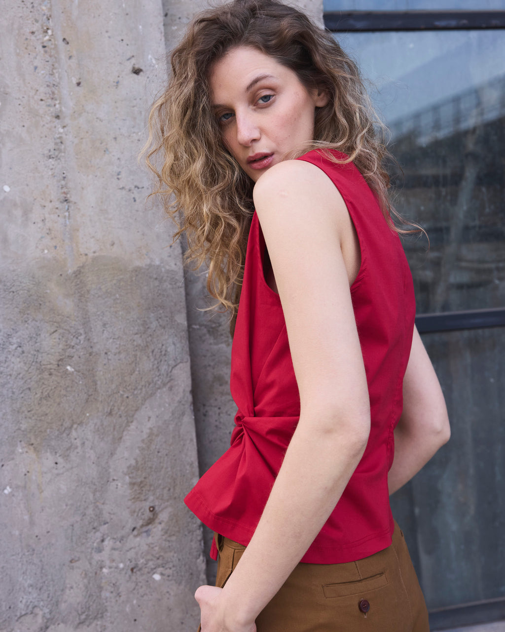 Top Nudo Legere Rojo