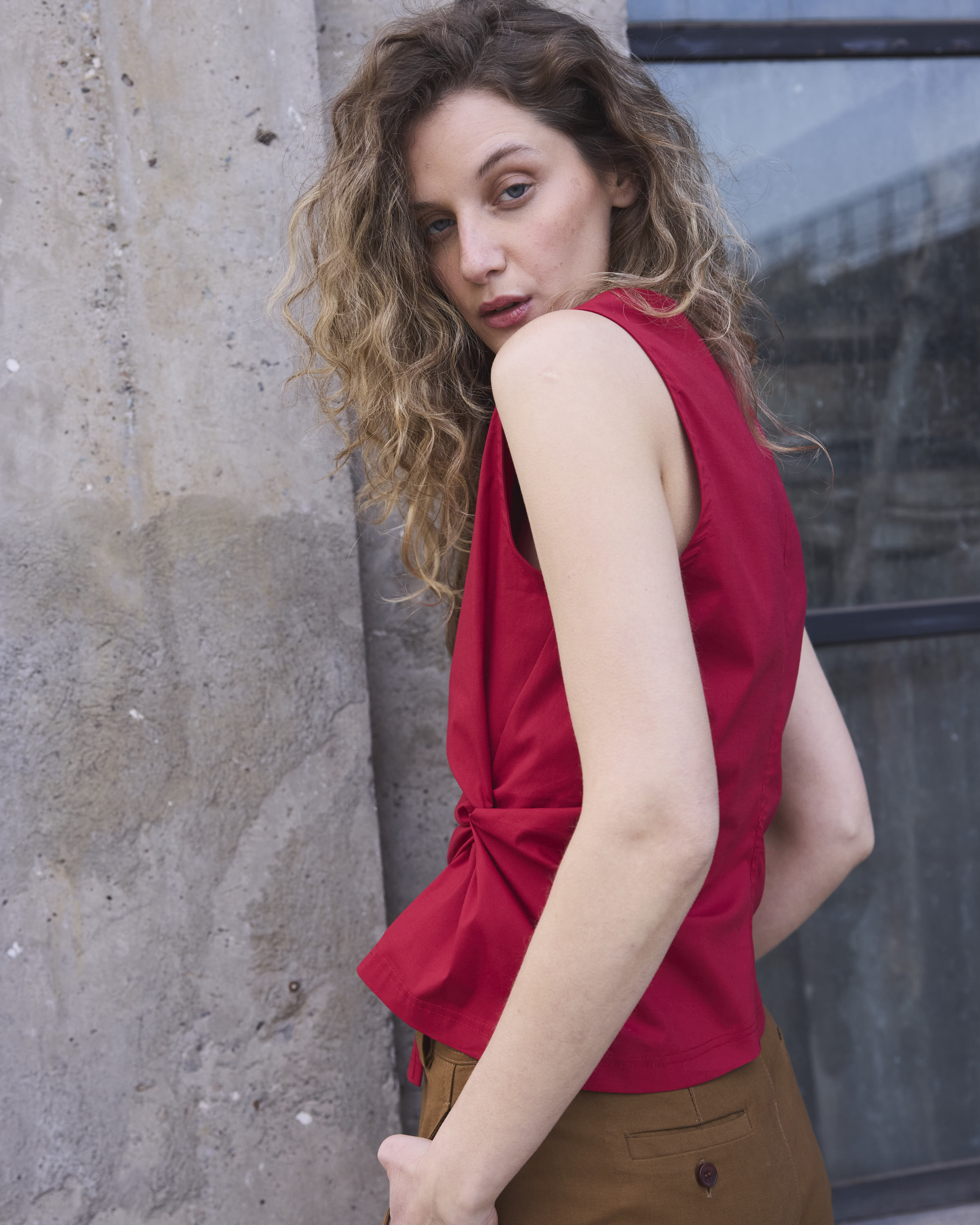 Top Nudo Legere Rojo