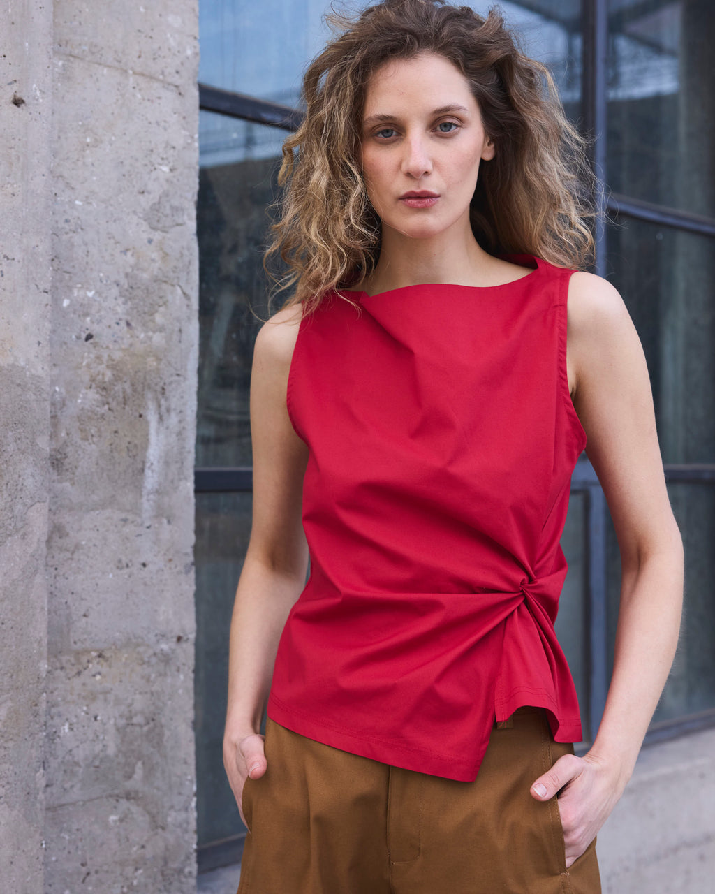 Top Nudo Legere Rojo