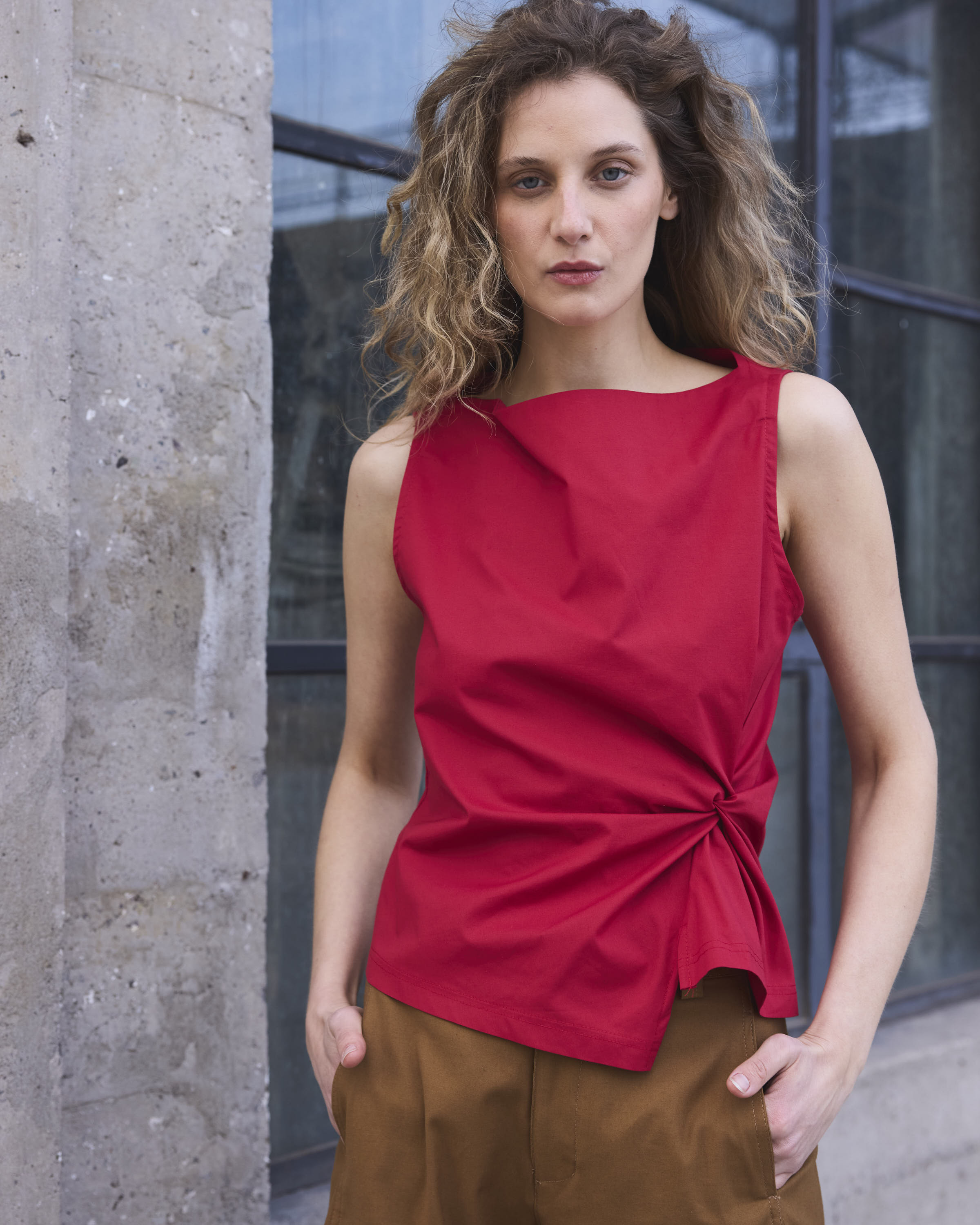 Top Nudo Legere Rojo