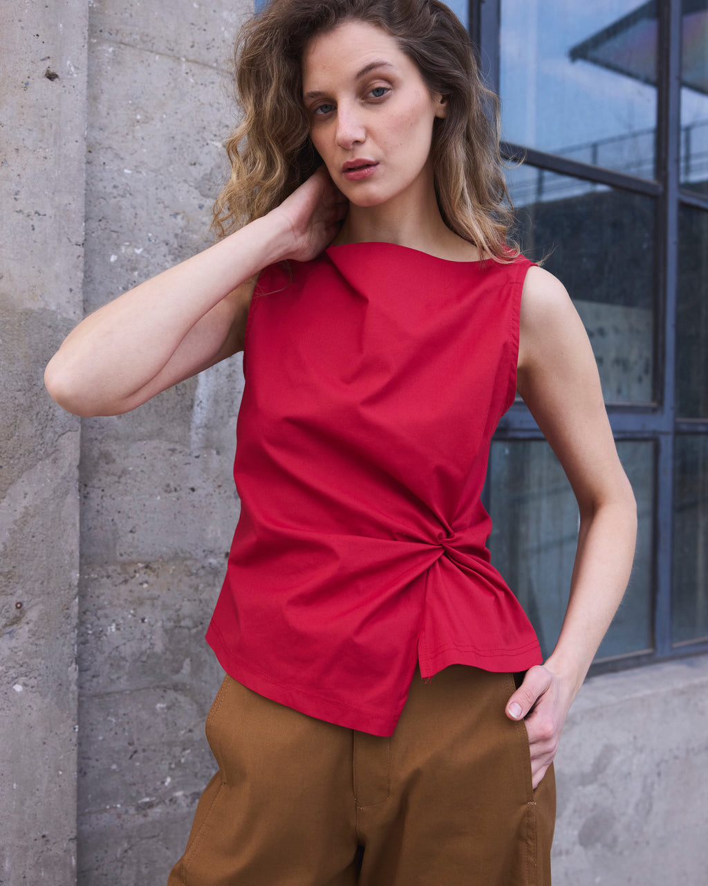 Top Nudo Legere Rojo