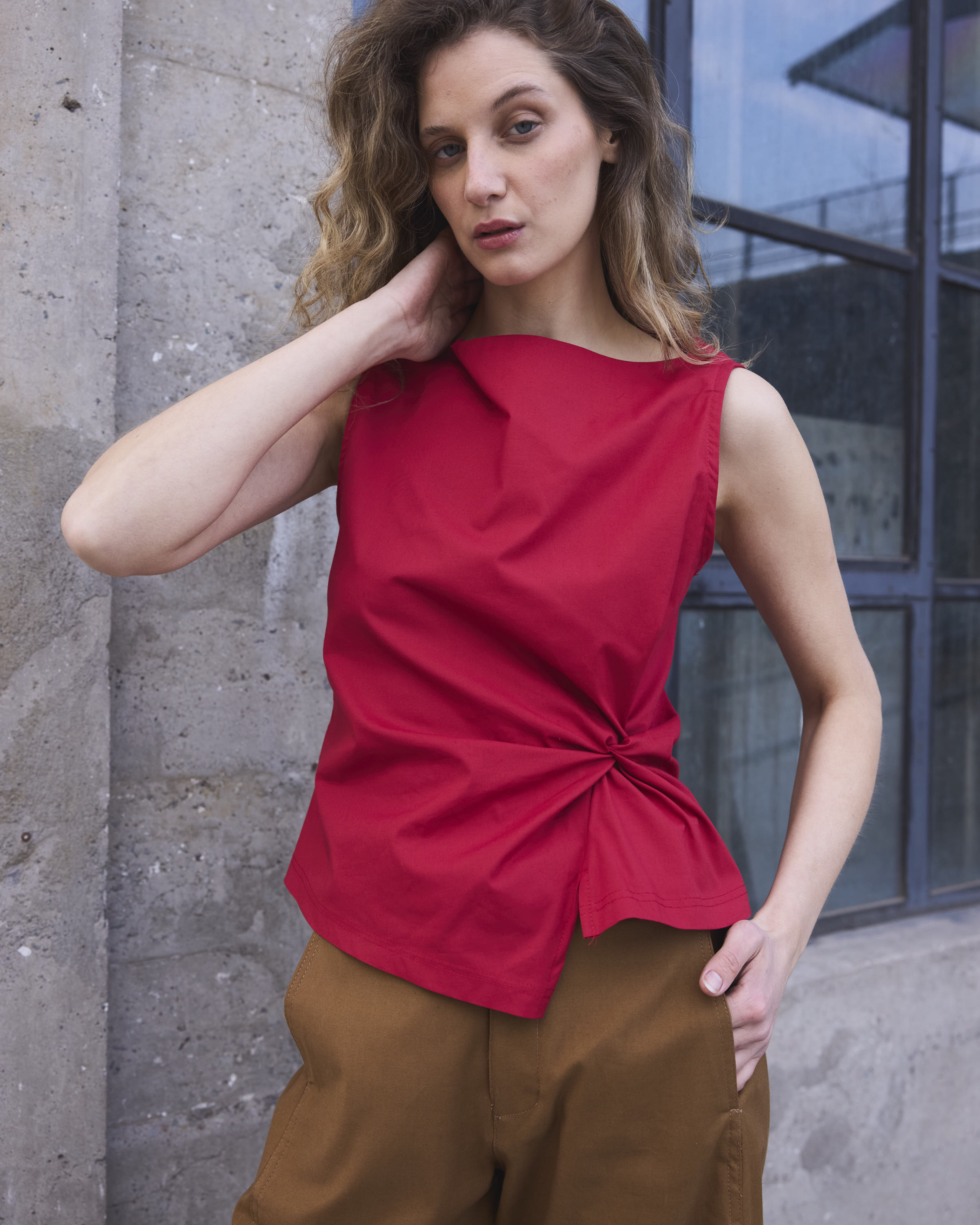 Top Nudo Legere Rojo