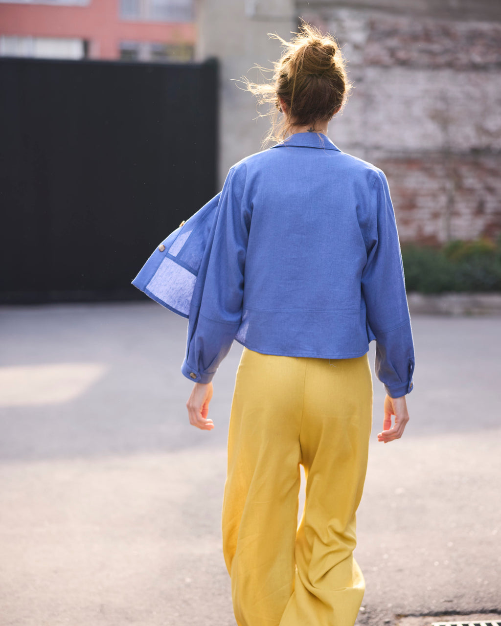 Chaqueta Corta Allure Lino Índigo