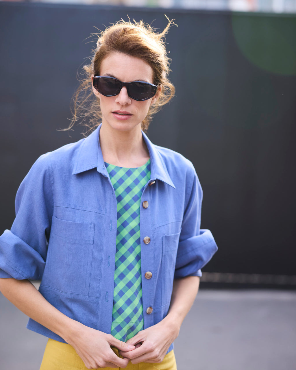 Chaqueta Corta Allure Lino Índigo