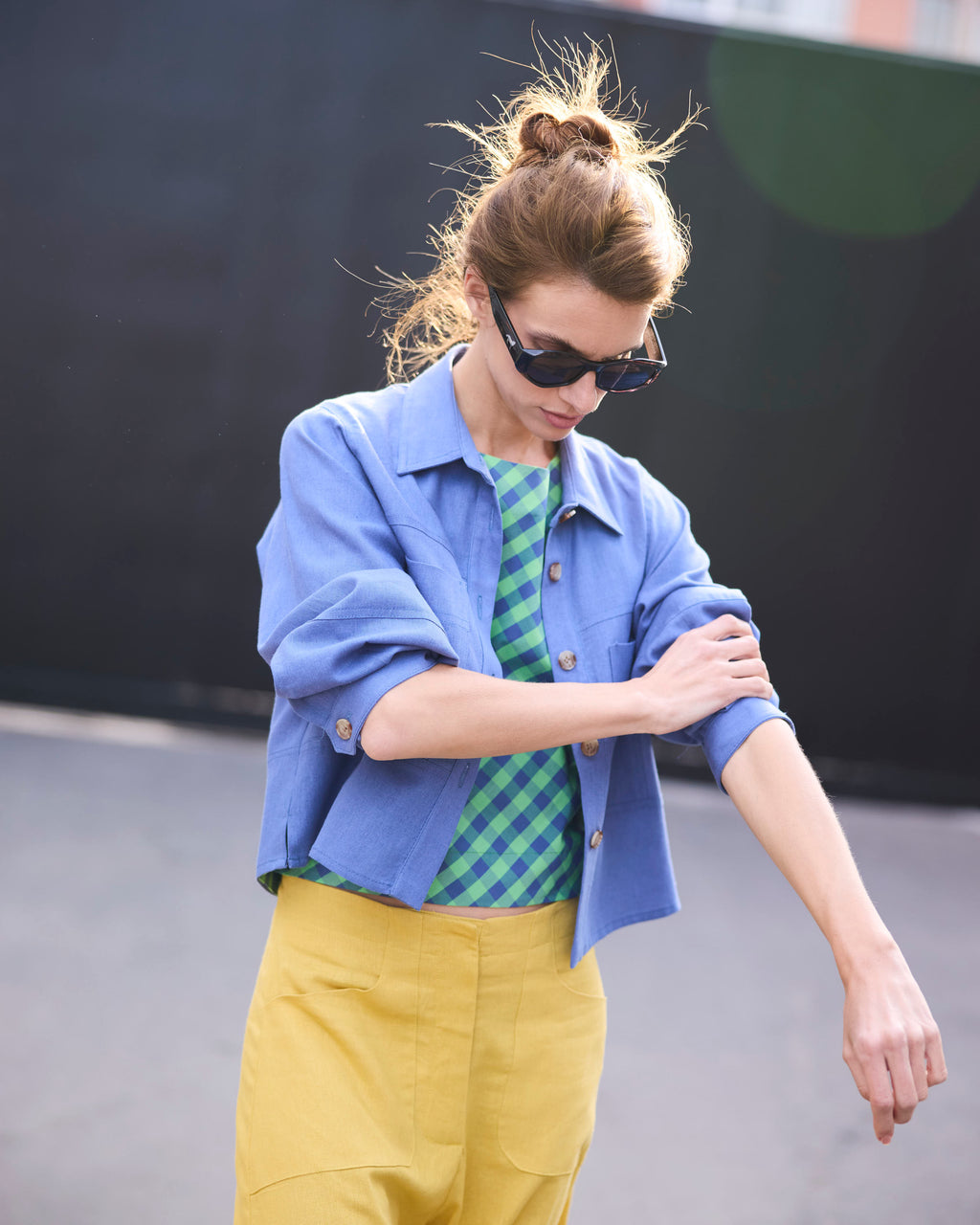 Chaqueta Corta Allure Lino Índigo