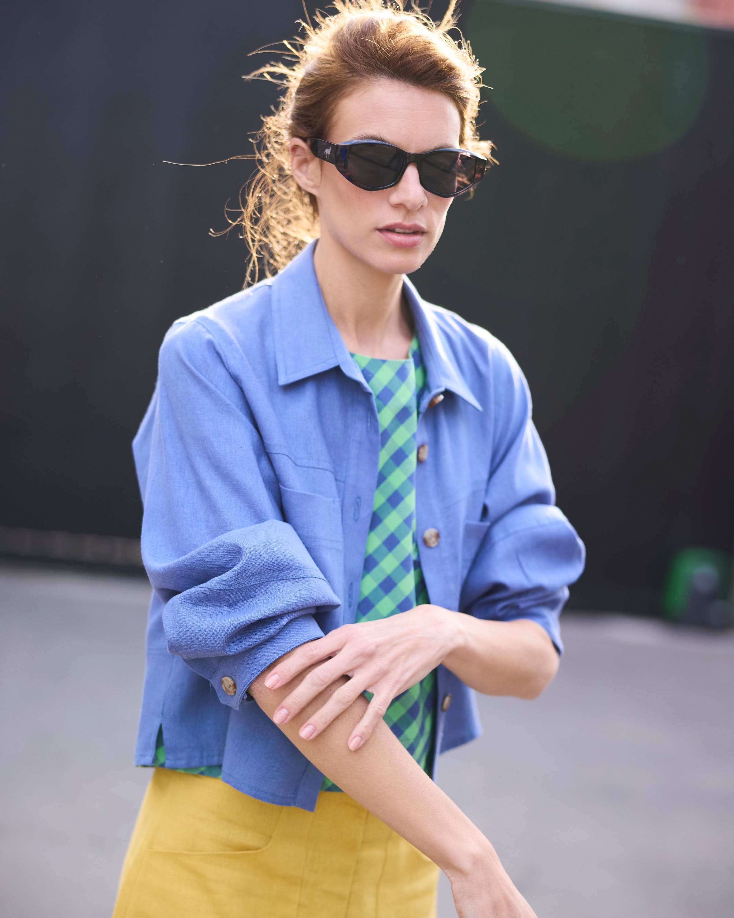 Chaqueta Corta Allure Lino Índigo